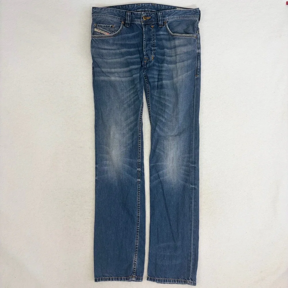 Diesel Safado Jeans Mens 30x32 Blue Regular Slim Straight 0807U Button Fly